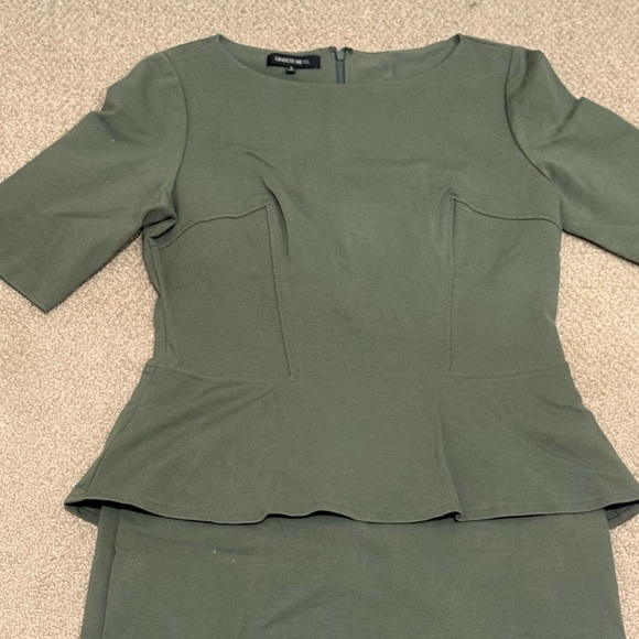 Lafayette 148 New York Olive Dress - Picture 2 of 3